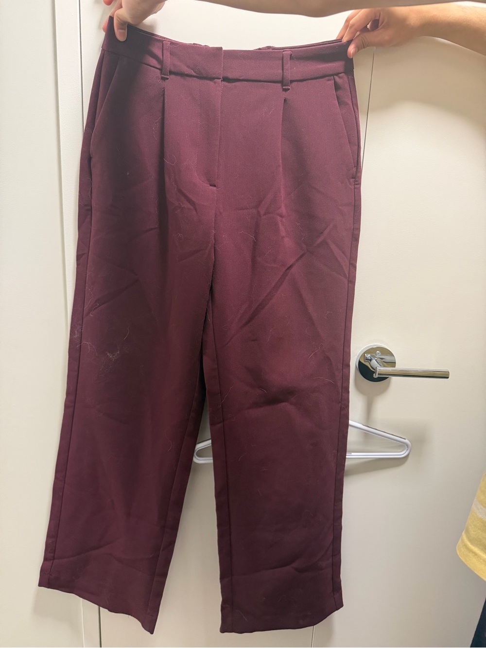Old Navy Extra High-Rise Taylor Wide Leg Trousers – Burgundy – Size S